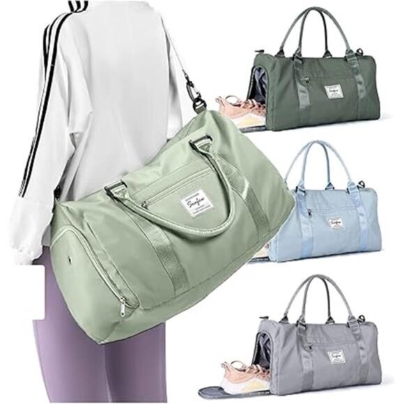 Weekender Duffel Bags for Women Men, Travel Totes Bag for Airplane, Cute Sports - Picture 7 of 7